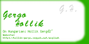 gergo hollik business card